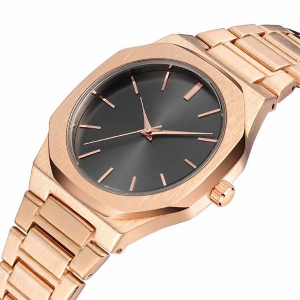 Textured Stainless Steel Mesh Bracelet Watch Japan Movement Stainless Steel Watch