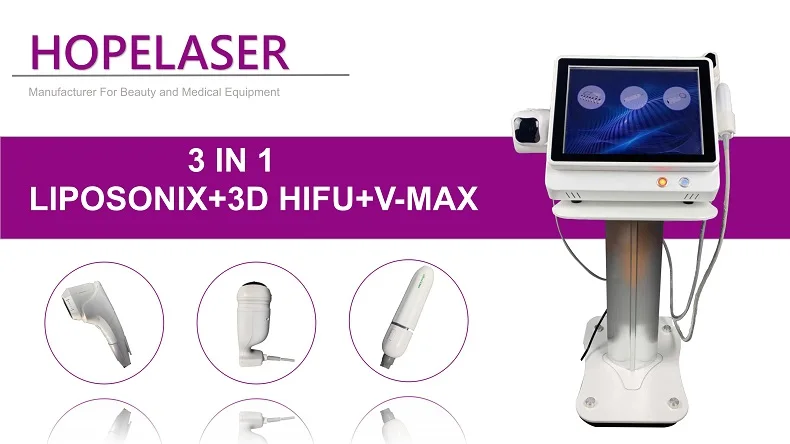 3 In1 4D Hifu Vmax Liposonix Slimming Machine