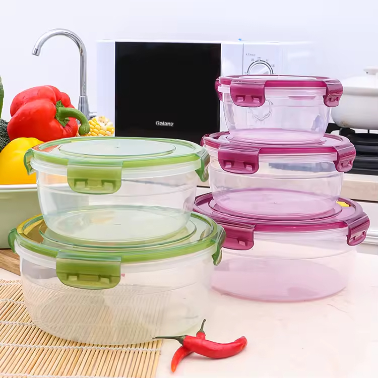 Classic Microwave Safe PP Plastic Food Storage Container Set for Fridge Lunch Fruit Meat Honey