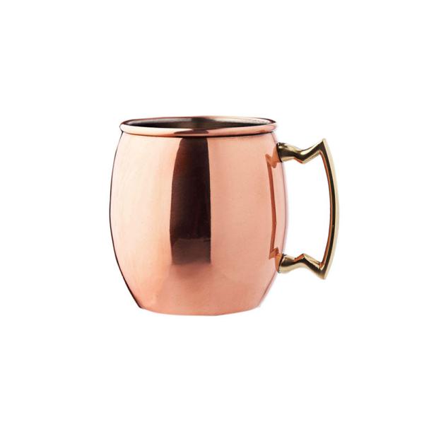 350ml SS beer mug double wall metal with handle mirror surface