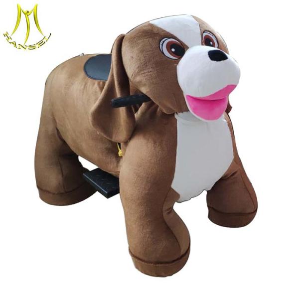 Hansel children plush toys stuffed animals on wheels shopping mall moving animal dog scooter