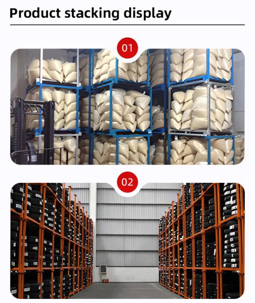 Étagère de stockage en acier doux empilable Couleur personnalisée