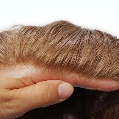 Système capillaire toupet de base 7*5 perruques pour hommes de taille moyenne pour la calvitie