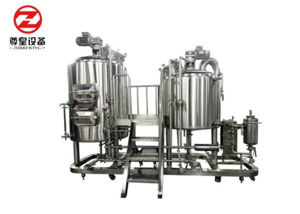 Ice Water / Glycol Restaurant Brewing Equipment , 0.4mm Beer Processing Equipment