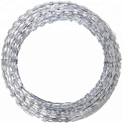 2.5mm Diameter Galvanized Barbed Wire Concertina Coil for Outdoor Security by Direct