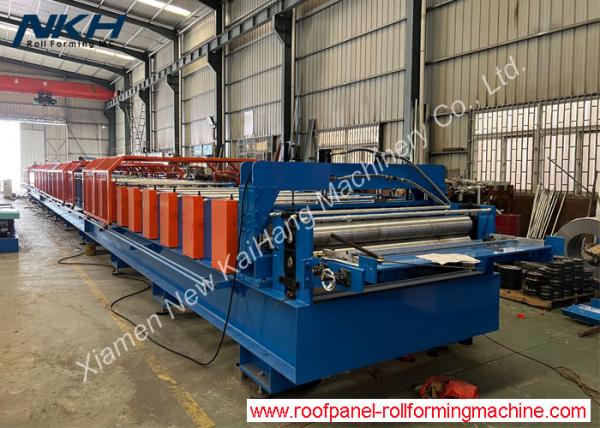 Rolo da plataforma de assoalho que forma a máquina, plataforma do metal, plataforma de aço, telhando o painel, apoio do assoalho, reforço alto