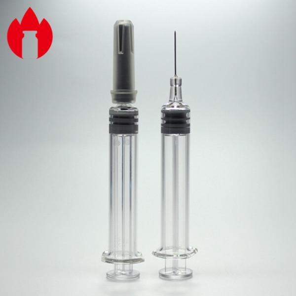 2.25ml Neutral Borosilicate Glass Syringe Luer Lock For Medical And Cosmetic
