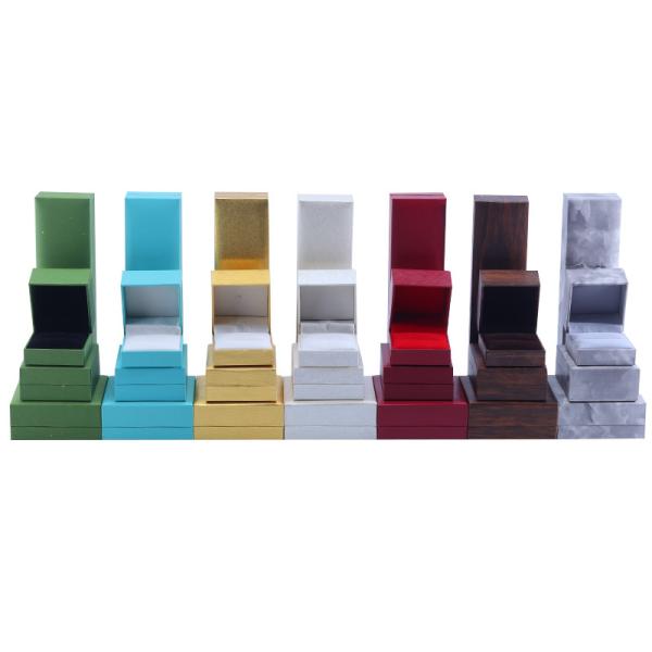 Boîtes à bijoux Matériel papier velours Nouveau style pour boucles d'oreilles Colliers et anneaux