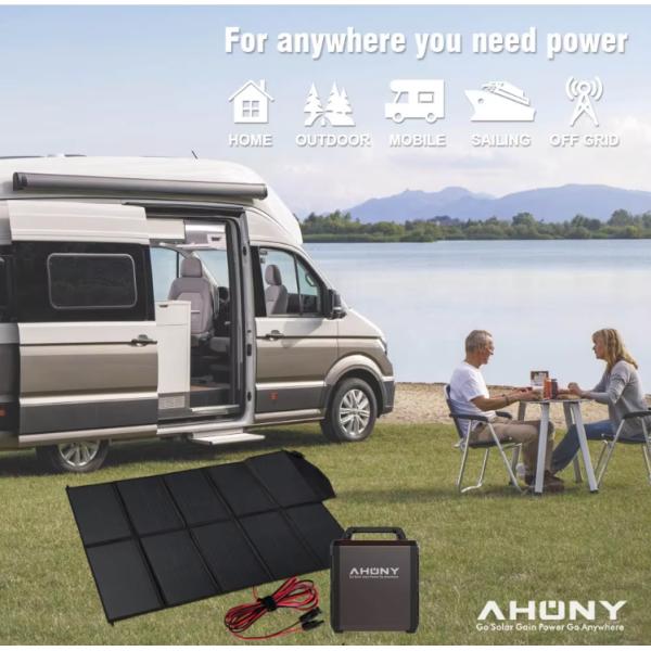 Kit de paneles solares de vidrio de 200W para camping de RV sin carga de la red