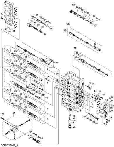 Экскаватор ZX870-5G Гидравлический главный клапан управления YA00037264 4713089 Для Hitachi