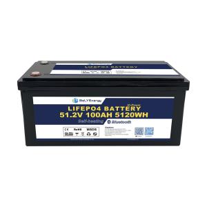 正常電圧 51.2V エネルギー 5120Wh 5KW 48V 100AH LiFePO4 バッテリー オプションのBluetoothと自己加熱