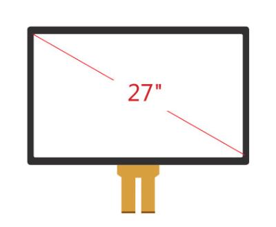 27 painel de toque capacitivo projetado multi toque com vidro + estrutura de vidro