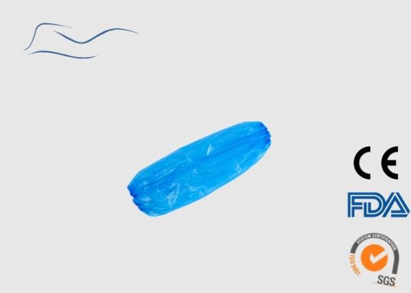 Blue Disposable Plastic Sleeve Protectors Two End With Elastic Style 3G