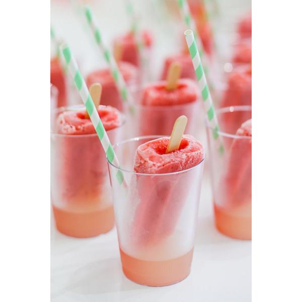 Individual Packed Biodegradable White Paper Straws for Restaurant in Hotpink Color