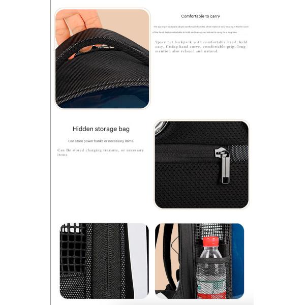 Lindos suministros para mascotas 31*24*42CM Bolso de viaje para mascotas Diseño rígido Mochila para salir para mayor comodidad y durabilidad