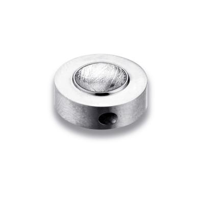 15mm Drum Shape Meteorite Pendant Stainless Steel Titanium Jewelry