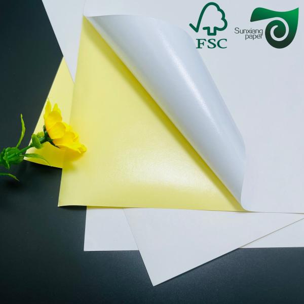 FSC 80gsm 90gsm One Side Coated Beverage Bottle Label Paper For Printing 37 23