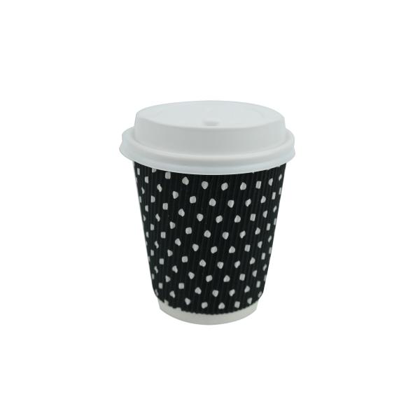 Flexo Printed Ripple Insulated Cups , EN71 Standard Disposable Paper Cups