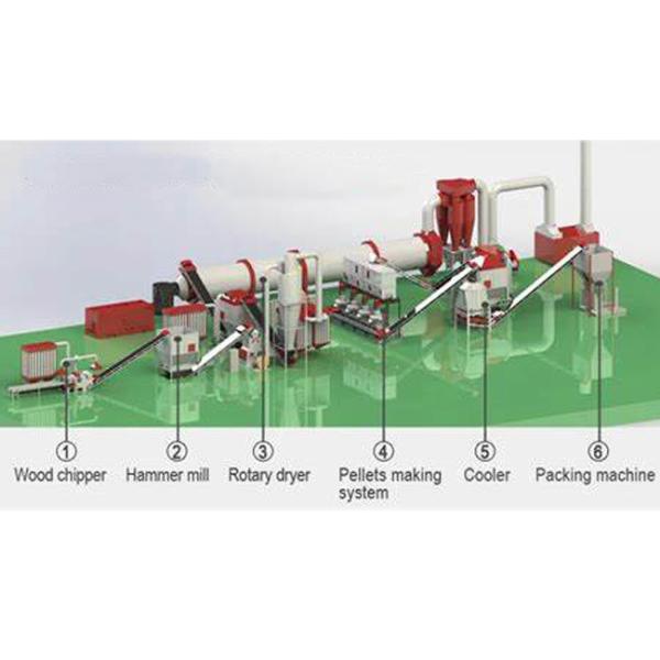 Wood Chips 2.2-3kw Ring Die Biomass Pellet Production Line