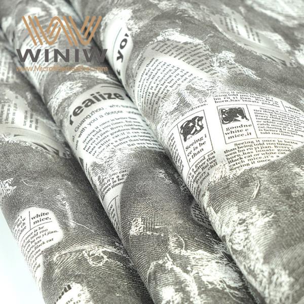 Artificial Synthetic Leather Fabric Microfiber PU Embossed Shoe Lining Material