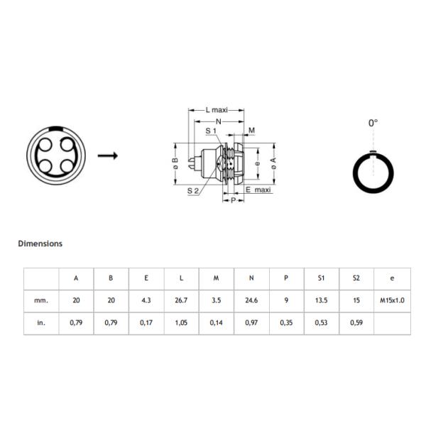 Circular Lemo Push Pull Connector EEG 2B 4Pin Female Socket EEG.2B.304.CLL