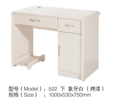 Convenient MDF Computer Desk , Ivory White Computer Table With Drawer