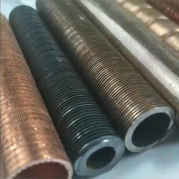 Air Cooled Aluminum Evaporator Coil Extruded Copper Low Fin Tube Inner Grooved For Heat Exchanger