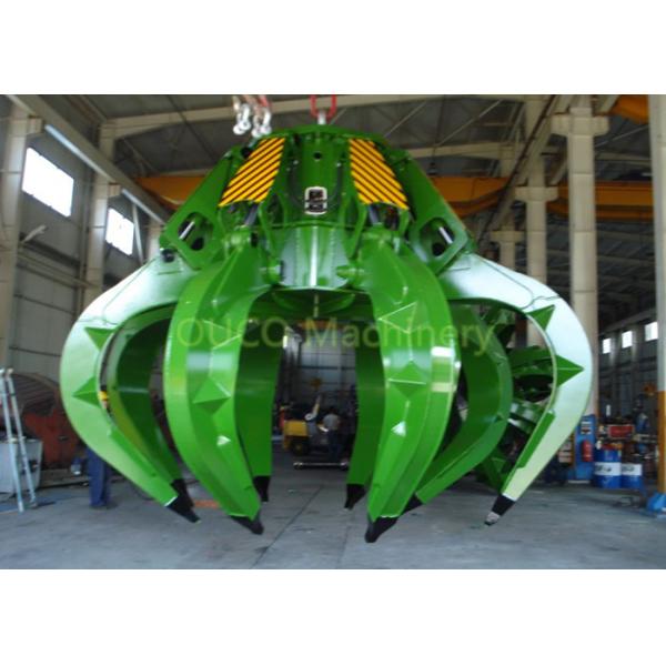 Overhead Waste Crane Orange Peel Grab , Scrap Grapple Bucket with Siemens Motor