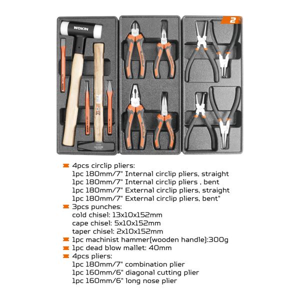 Versatile Equipments Chest Tool Set Hardware 163pcs Tools