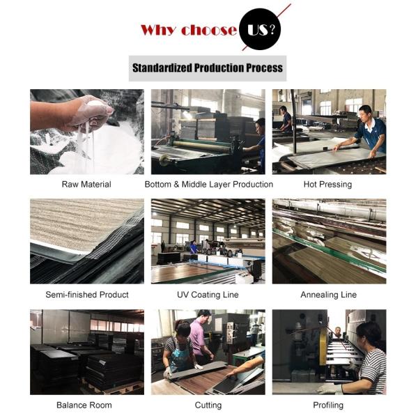 Suelo laminado de lujo del vinilo del tablón del proceso estadístico para el hospital