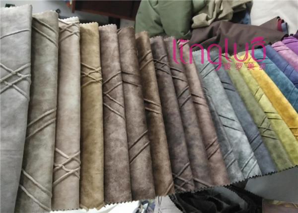360gsm costurou a tela de estofamento Holland Velvet Printing do sofá da estrutura