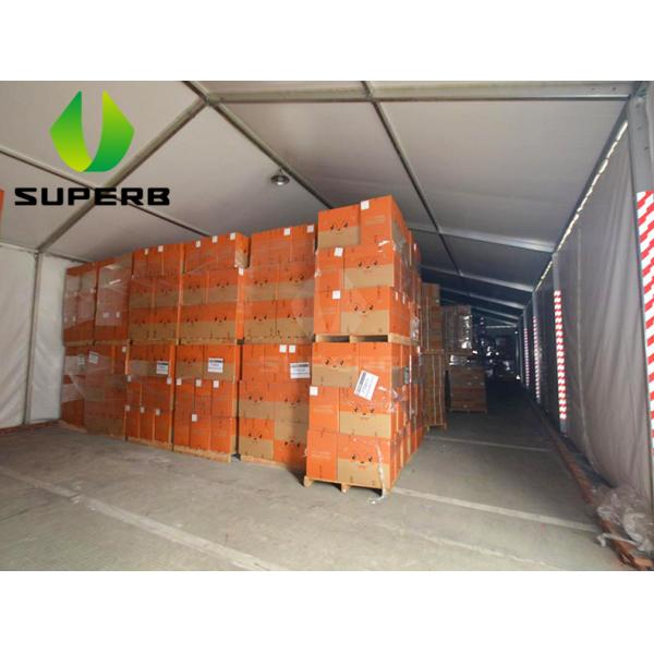 Double PVC Aluminum Warehouse Storage Tent Anti UV 102km/H Wind Load