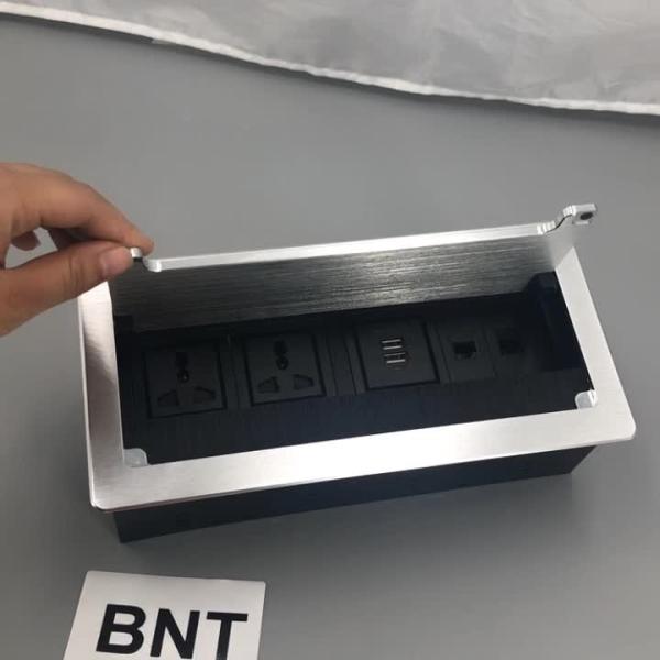 multifunctional aluminum panel wall/desk socket/electrical table panel outlet rj45