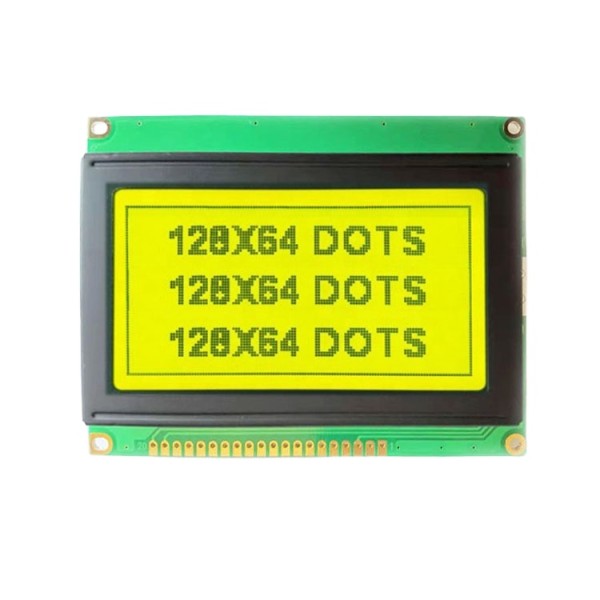 Yellow Green Color COB Dot matrix  St7565r 12864 Lcd Display 128x64 LCD Module