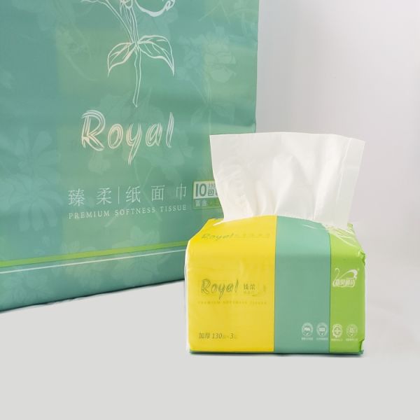 High quality affordable soft pack bamboo pulp white facial on face use tissue paper