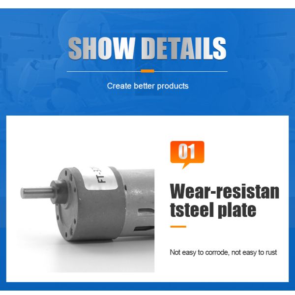 FT-37RGM3530 High Torque Geared DC Motor for Automatic Table