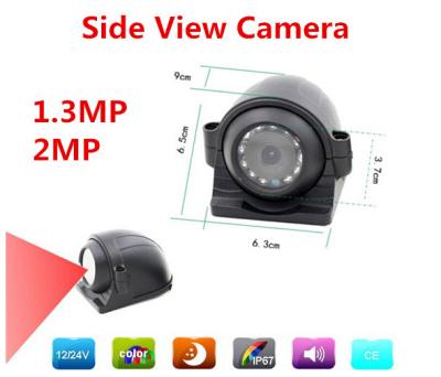 1.3 Megapixels Side View video camera mounts for cars With IR , Night Vision