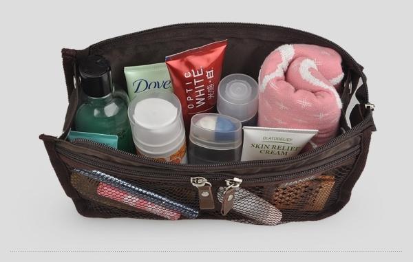 Custom Make Up toiletry promotional fashion elegant cosmetic makeup bag for lady