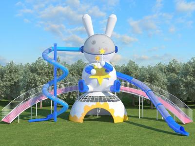 Multi Functional Playground Slide Weather Resistant Large Outdoor Slide Amusement