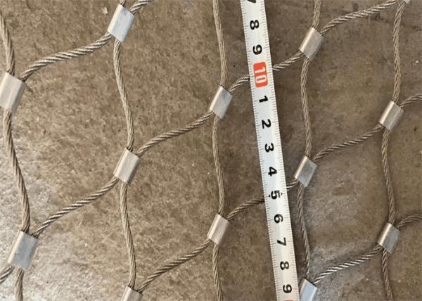 Knotted Wire Rope Mesh 2.5mm 3.0mm Ferrule Pet Enclosure Netting Stainless Steel