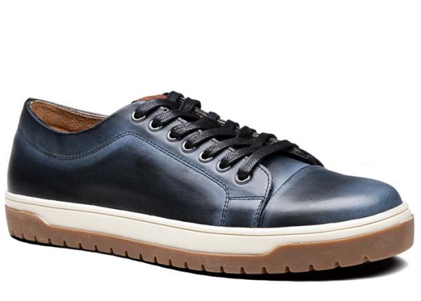 Leather Round Toe Mens Lace Up Sneakers Fashion Mens Skateboard Shoes
