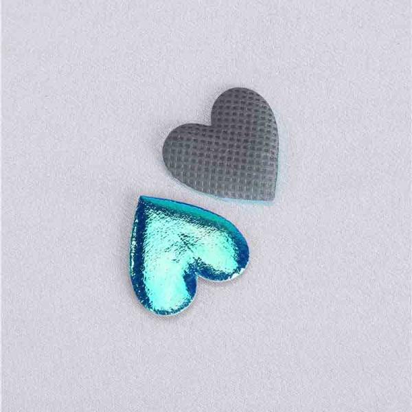 Glitter Heart Ultrasonic Embossing Flowers Crafts Sparkling Blue Heart Padded Glitter