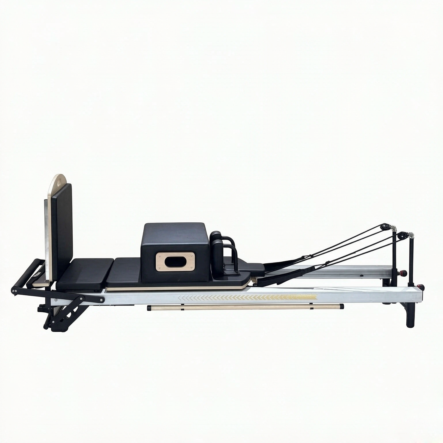 Studio Commercial Aluminum Pilates Reformer Machine Space Saving Lightweight