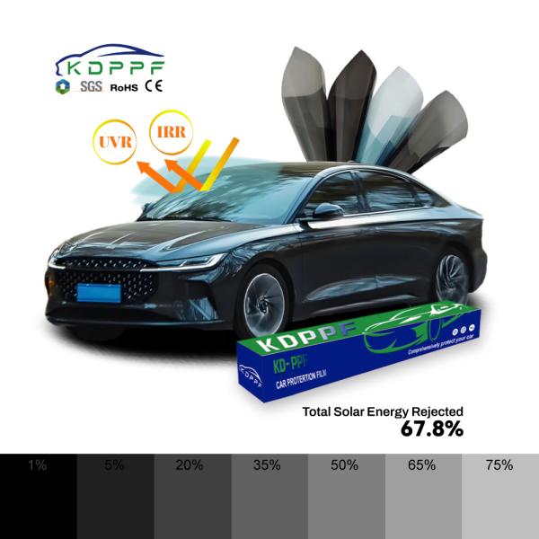 Top Quality 6% Vlt Heat Resistant Privacy Protection Factory Window Solar Film Car Window Tinting Film