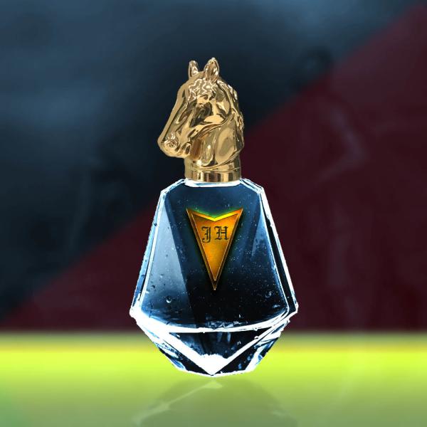 High Quality Luxury Heavy Weight 96g Zamac Horse Shape Head Perfume Bottle Cap