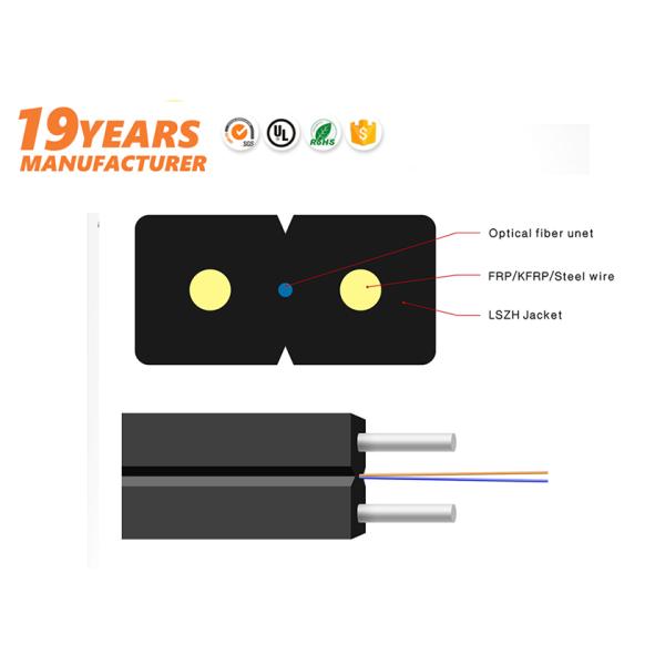 распределение гарантии 30year на открытом воздухе само-поддерживая кабель optica fibra кабеля падения воздушного волокна FTTH оптически