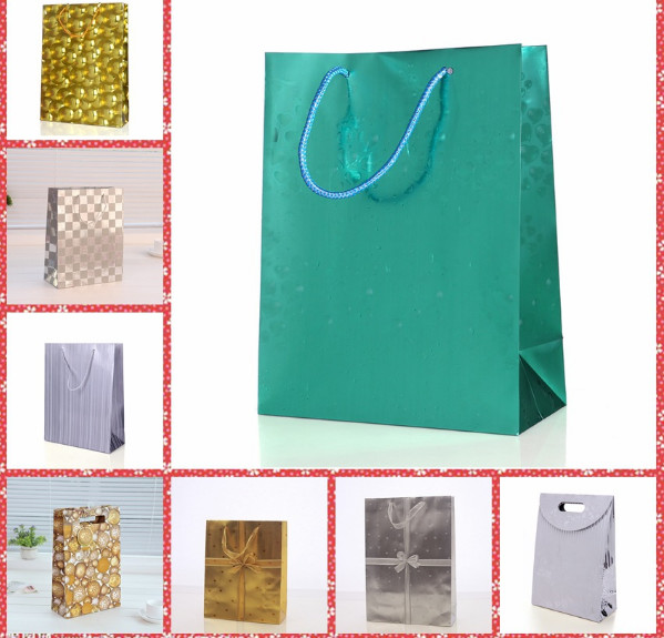 Laser Paper Gift Bags, Fashion Handbags, Clothes Bags, Cosmetic Bags, Laser Bags Customized
