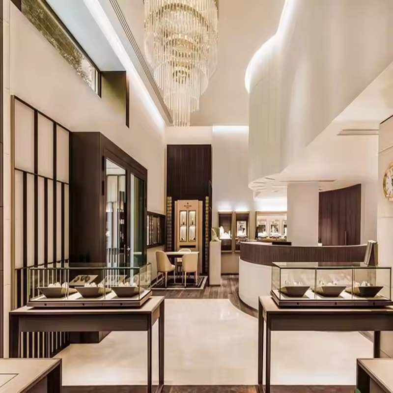 Customized Dimensions Jewelry Showcase with LED Lighting and Eco-Friendly