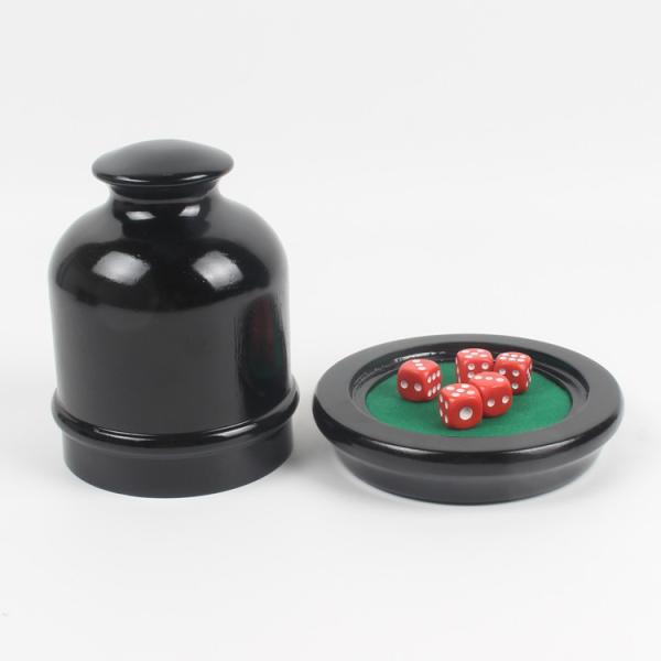 Black Wooden Dice Shaker Cup Casino Game Accessory Craps Game Shaker Dice Shaker
