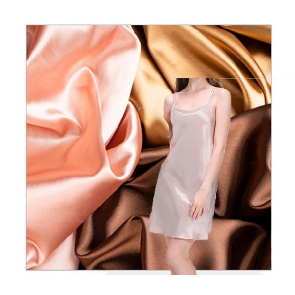 silk like stretch Satin 50D*75D with spandex polyester recycled fabric